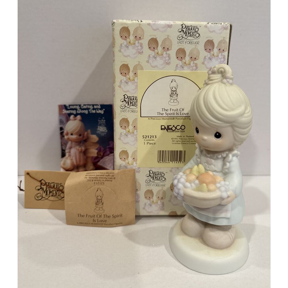 PRECIOUS MOMENTS FIGURINE, THE FRUIT OF THE SPIRIT IS LOVE, 1993 # 521213